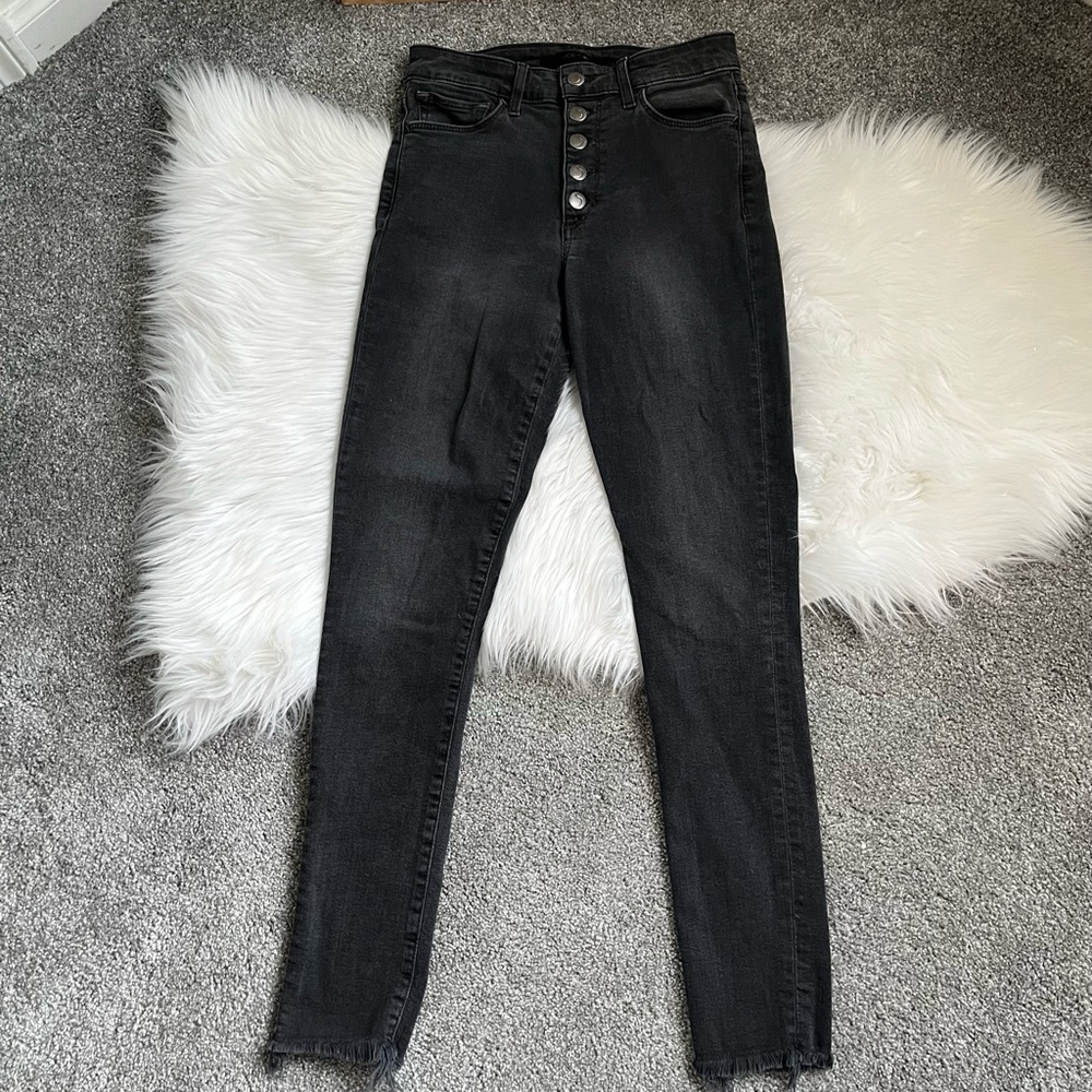 Joes high rise skinny ankle button fly jeans